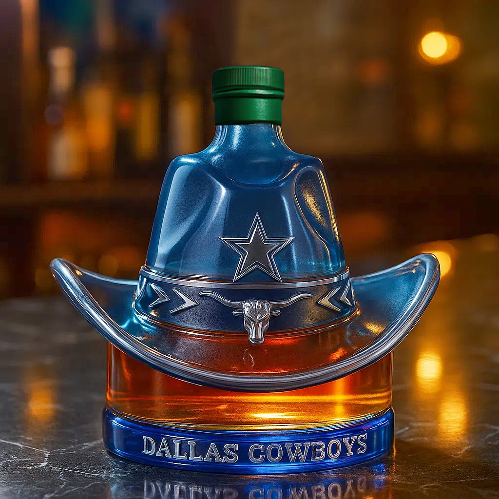 Western Glory, Lone Star Pride — Dallas Cowboys Whiskey Bottle-b