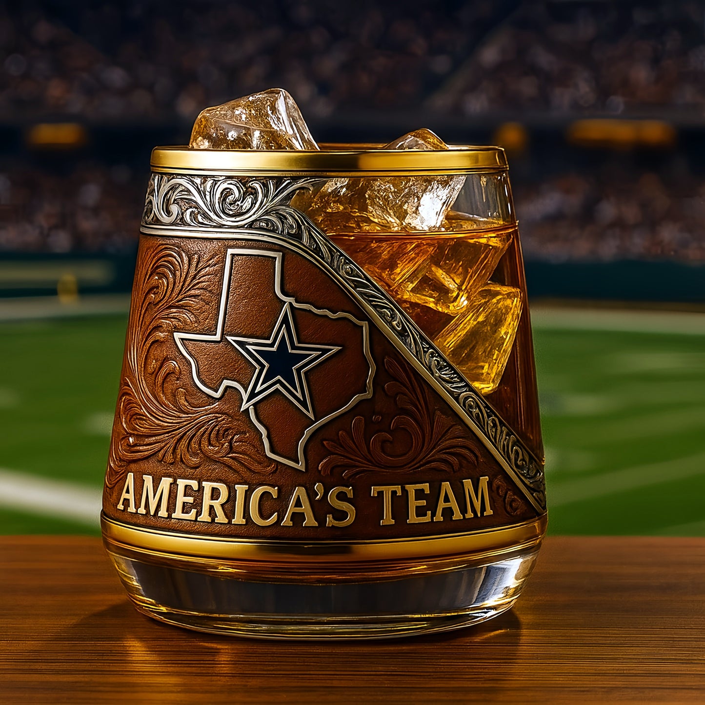 Dallas Cowboys – America’s Team Whiskey Glass-b