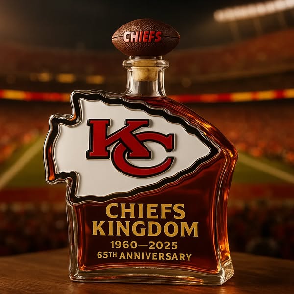 🏈Kansas City Chiefs 65TH Anniversary Whisky Bottle-b