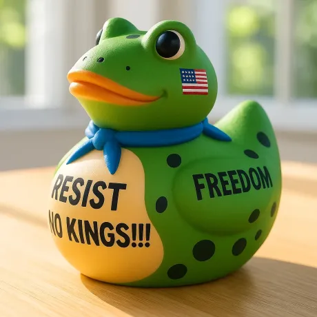 NO KINGS!!! —Resist🔥THE Portland Free Frog DUCK 🔥-d