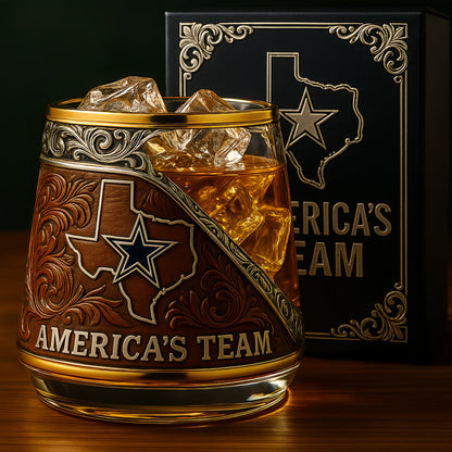Dallas Cowboys – America’s Team Whiskey Glass-b
