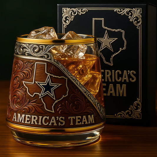Dallas Cowboys – America’s Team Whiskey Glass-b