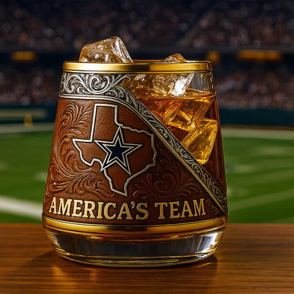Dallas Cowboys – America’s Team Whiskey Glass-b